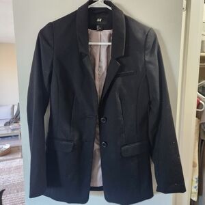 H&M Black Blazer with Light Pink Lining